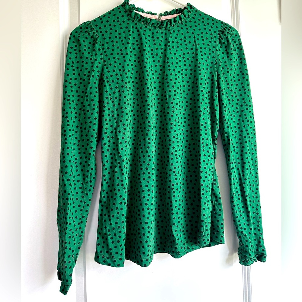 BODEN polka dot long-sleeved top